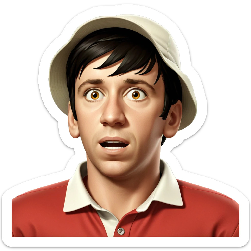 retro portrait of a boy sticker