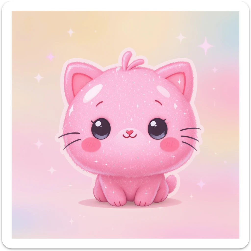 cute and shiny object, no background sticker