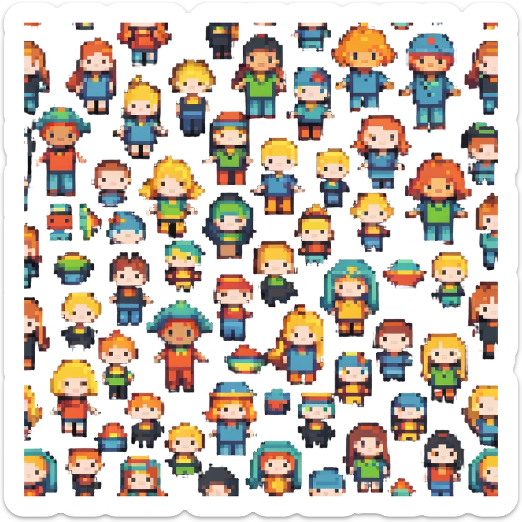 The Goonies group of kids, adventure movie characters sticker
