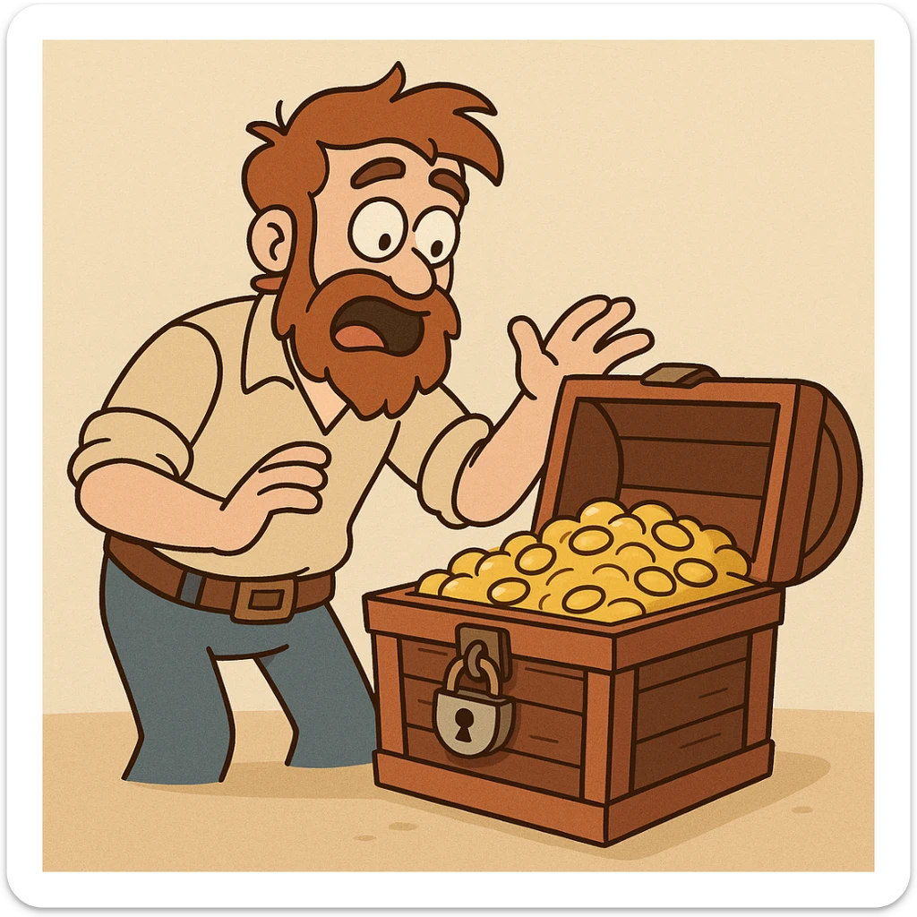 treasure chest sticker