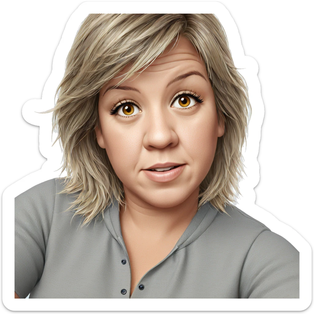 brown eyed girl portrait sticker