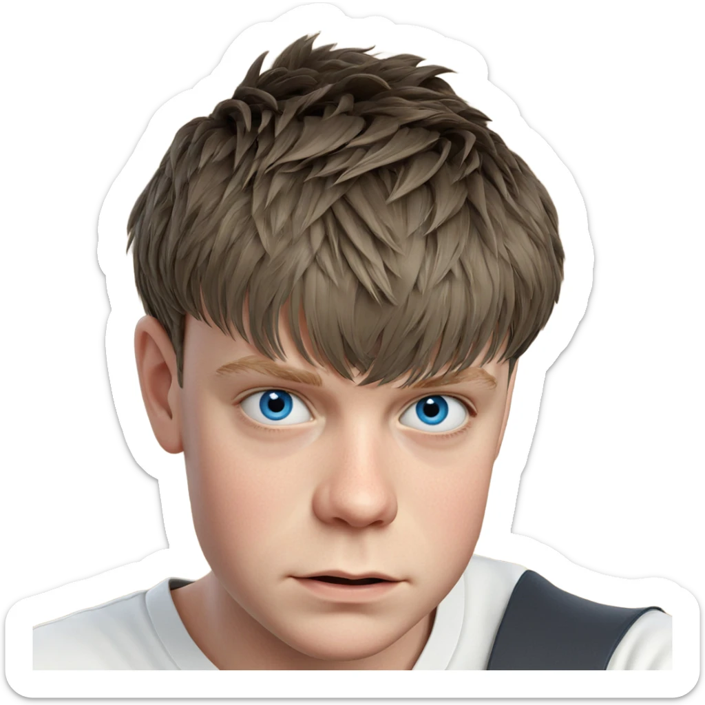 male portrait with blue eyes sticker