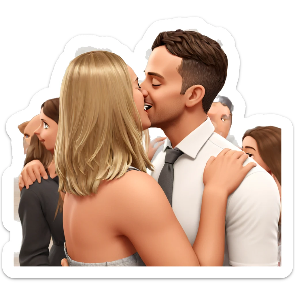 romantic moment with friends sticker