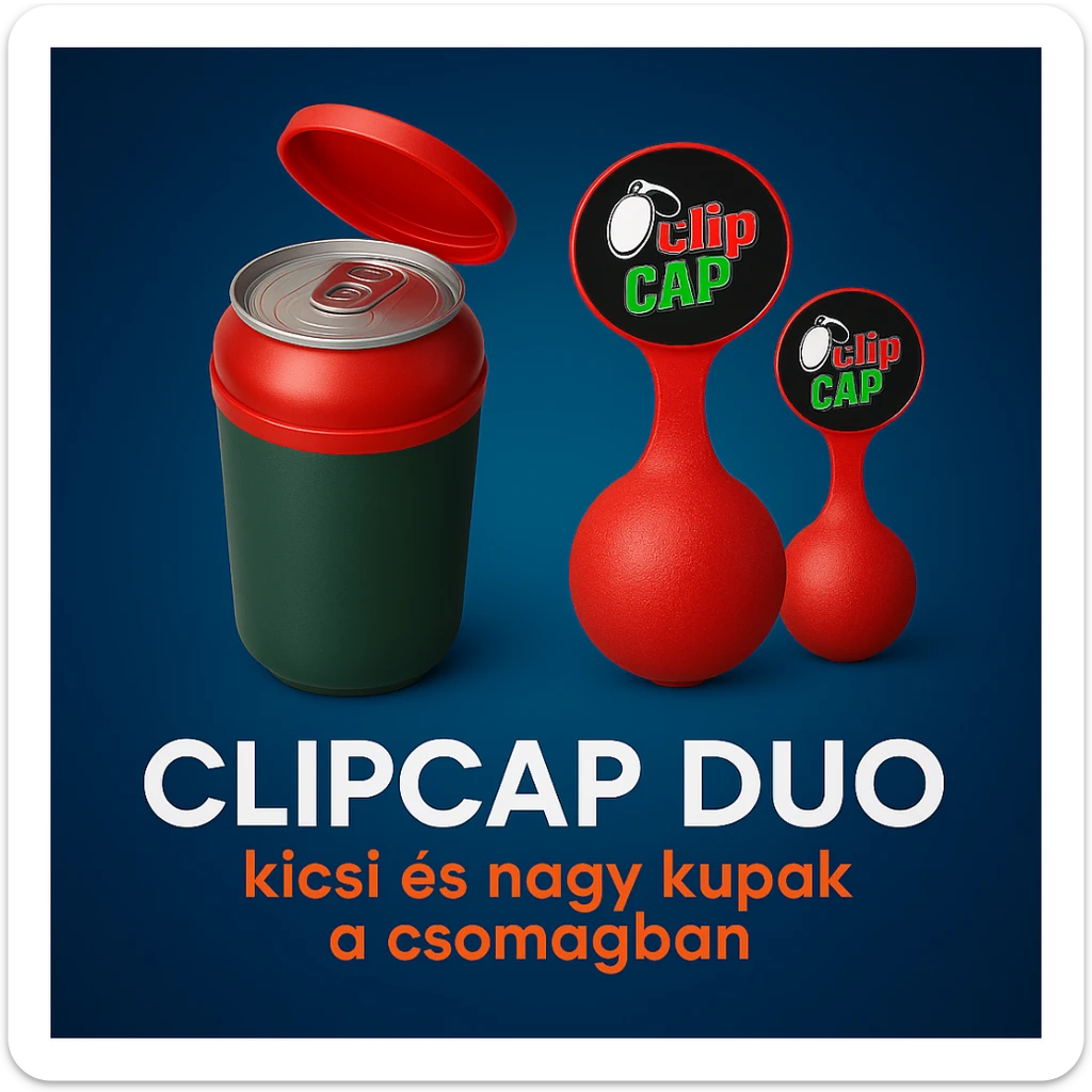 Change the color of the caps on the main image to red, matching the texture and shade of the red cap in the reference image. Keep the background, box, and text unchanged. sticker