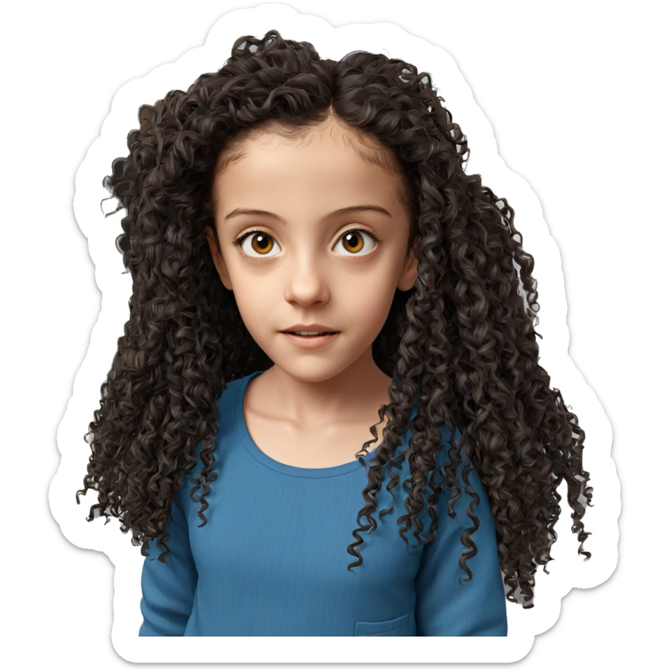 realistic portrait of a girl sticker