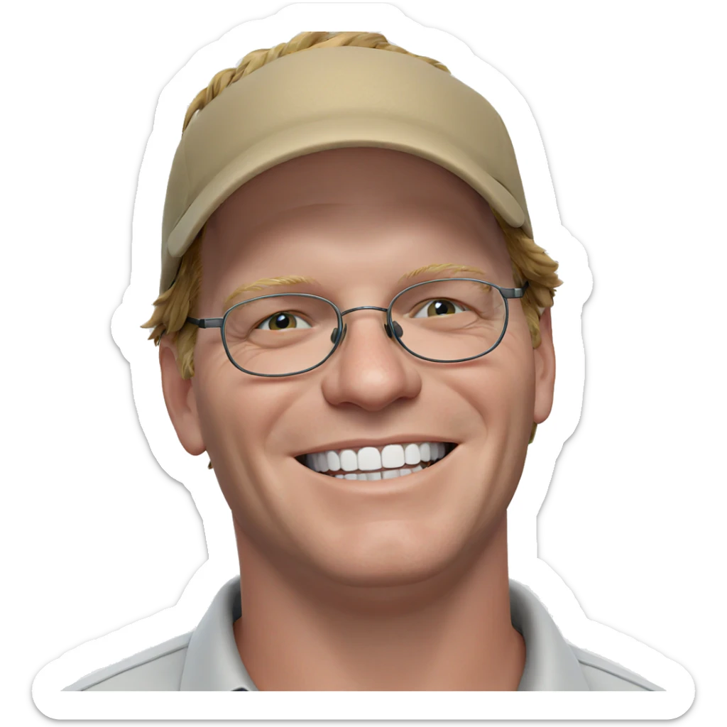 smiling boy with glasses portrait sticker
