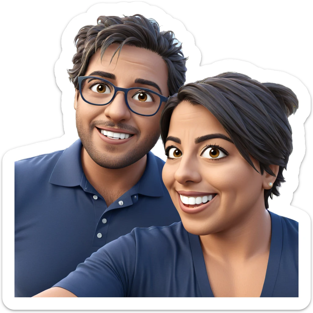 boys enjoying sunny day sticker