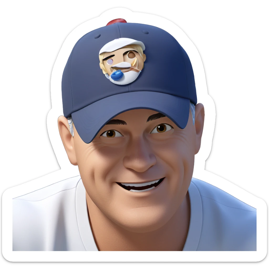 chillin in a baseball cap sticker