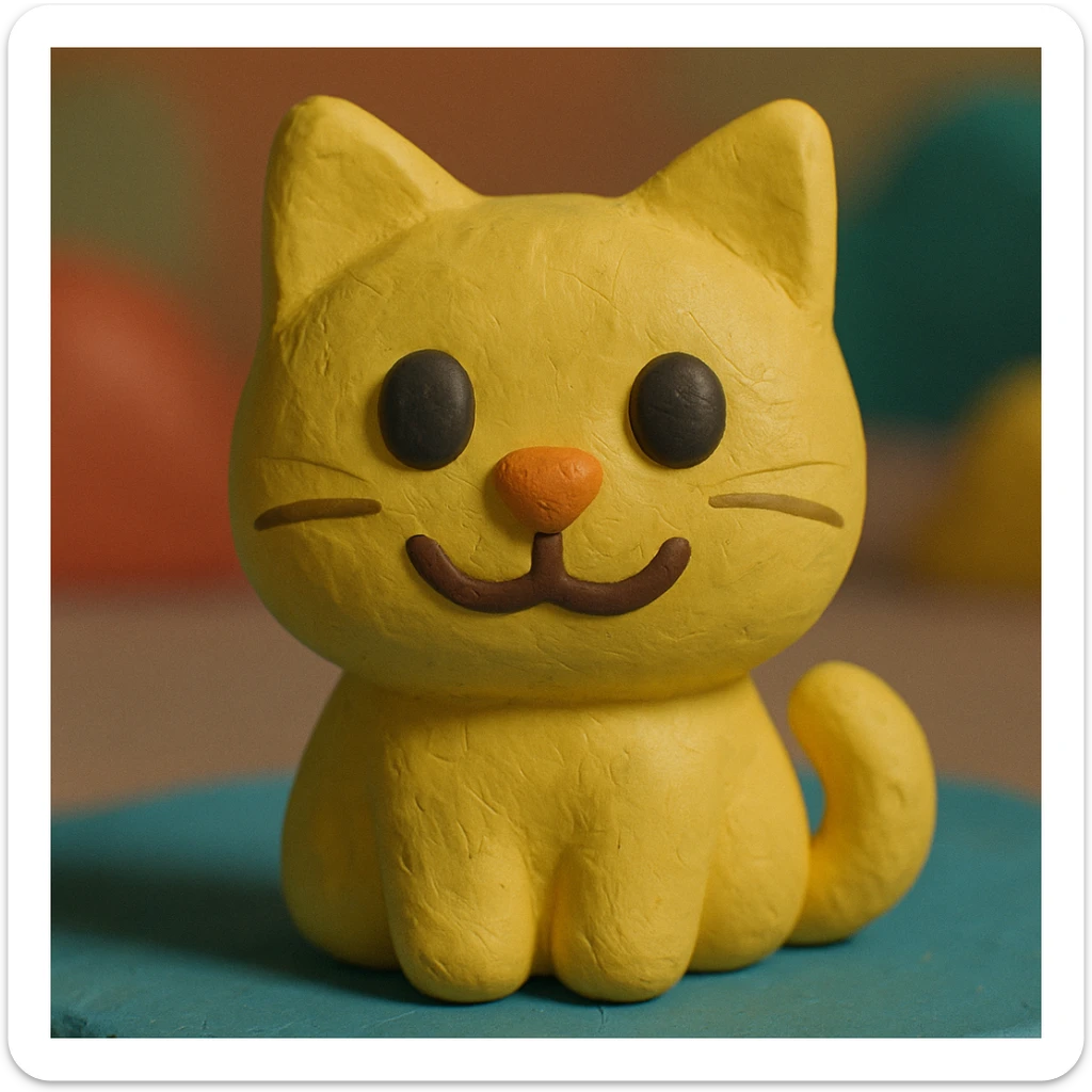 A cute cat emoji sticker