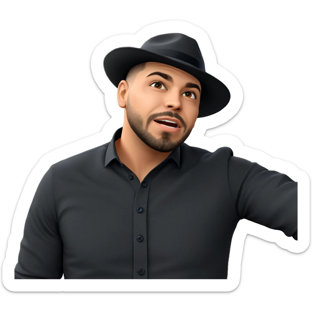 dapper outdoor portrait of man sticker