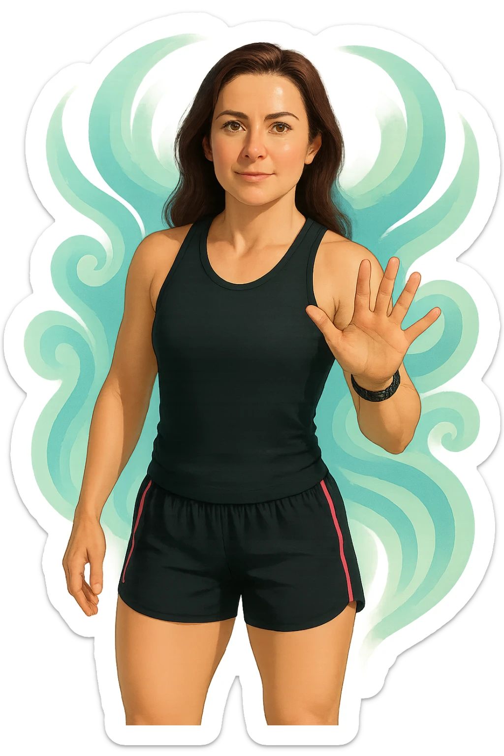 Donna senza cellulite grazie alla sua infiammazione sistemica bassa (fallo capire come vuoi) sticker