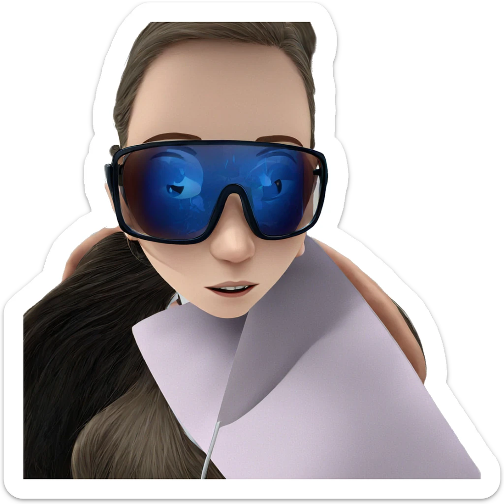 realistic portrait of a girl sticker