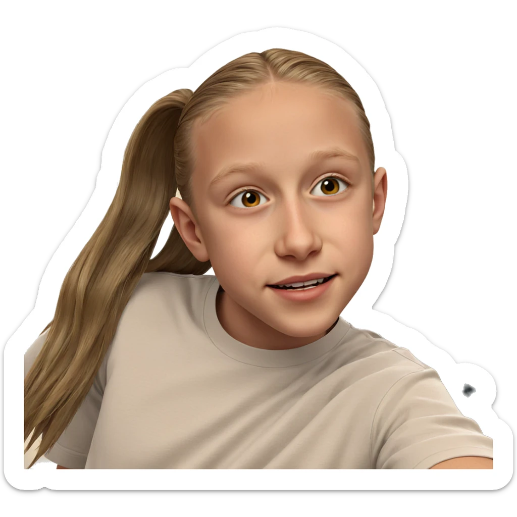 young man with long hair sticker