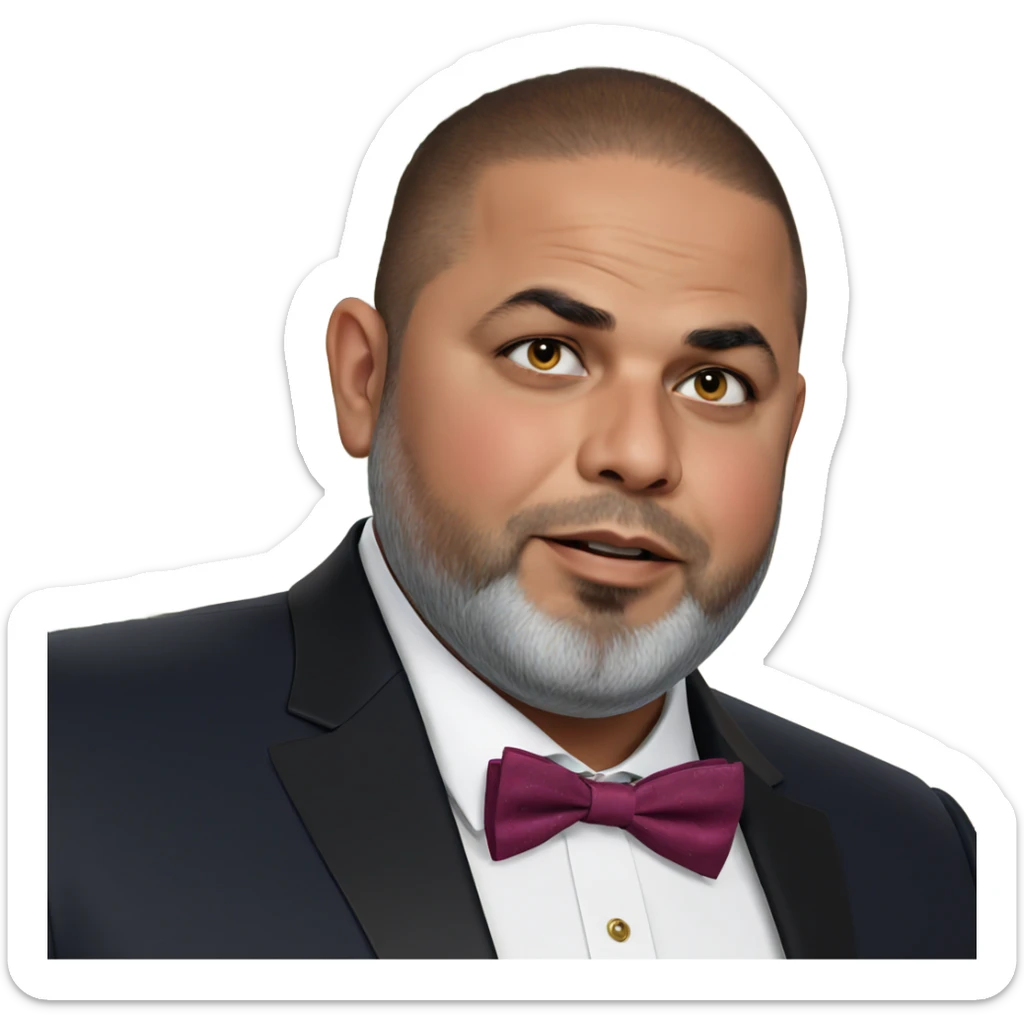 gentleman with beard and bowtie sticker