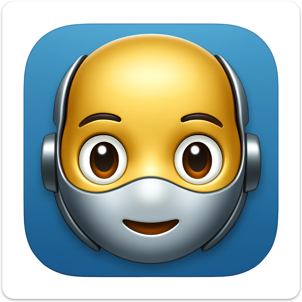 Add a rounded app icon border to the emoji, keeping the Snipes app logo style clear and central. The style should maintain the original emoji look with a clean and simple rounded border around it. sticker