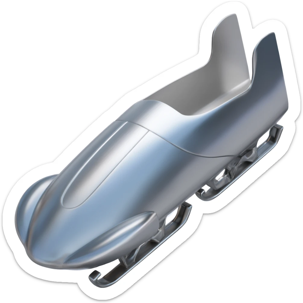 a bobleigh in the olympic winter games sticker