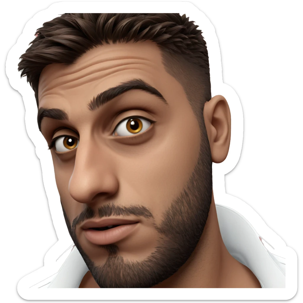 mature male portrait with beard sticker