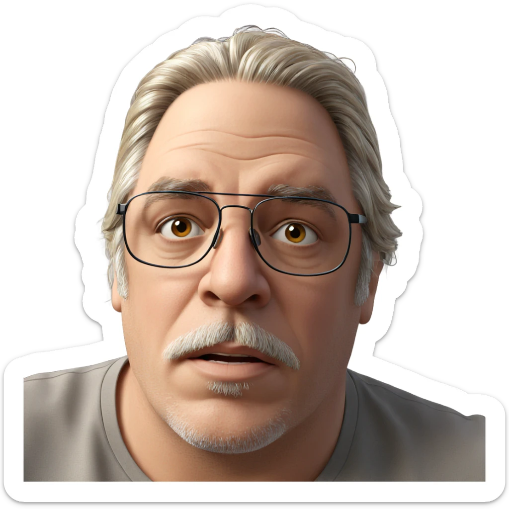 realistic portrait of a man sticker