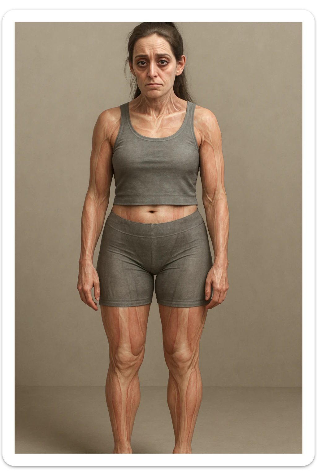 donna con insonnia frequenti in 3D realistica, donna stanca immagine anatomica sticker