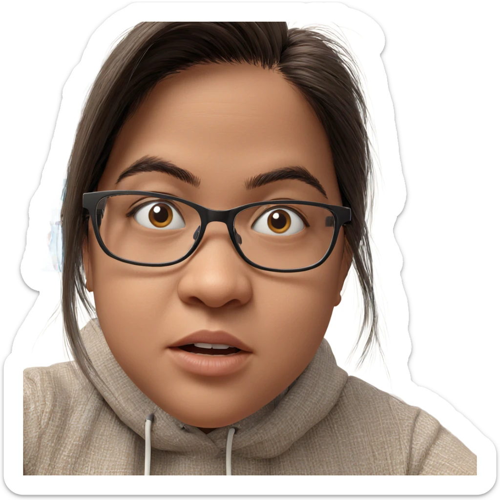 girl in glasses portrait sticker