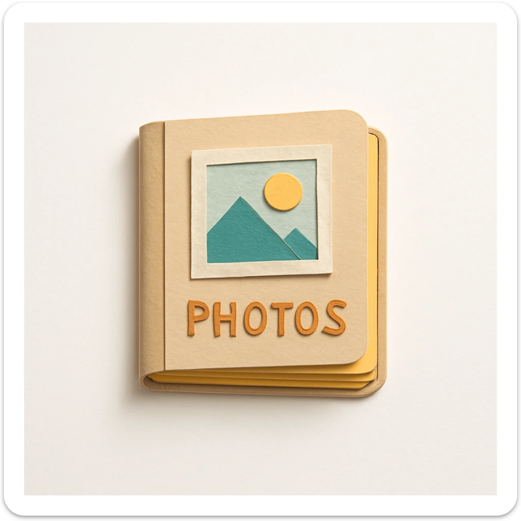 beige photo album sticker