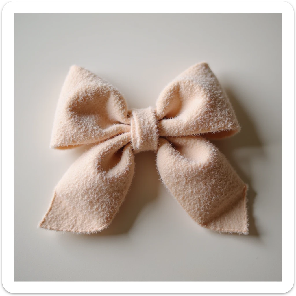 fluffy bow, realistic texture, gentle lighting sticker