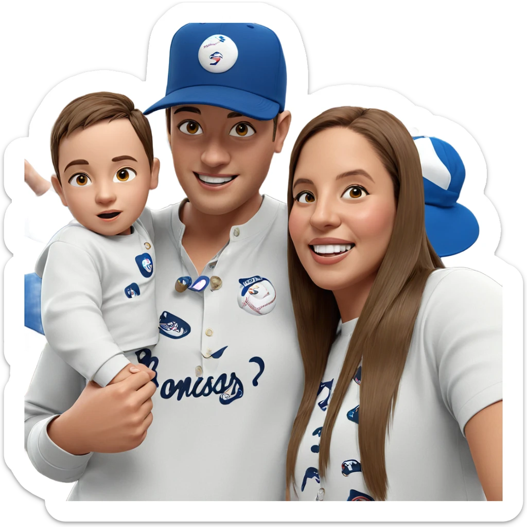 boys in baseball caps sticker