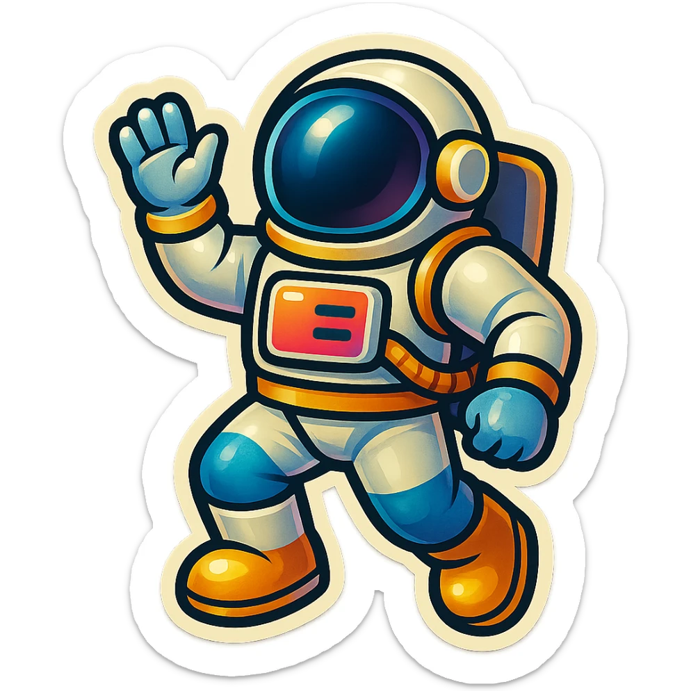 astronaut sticker
