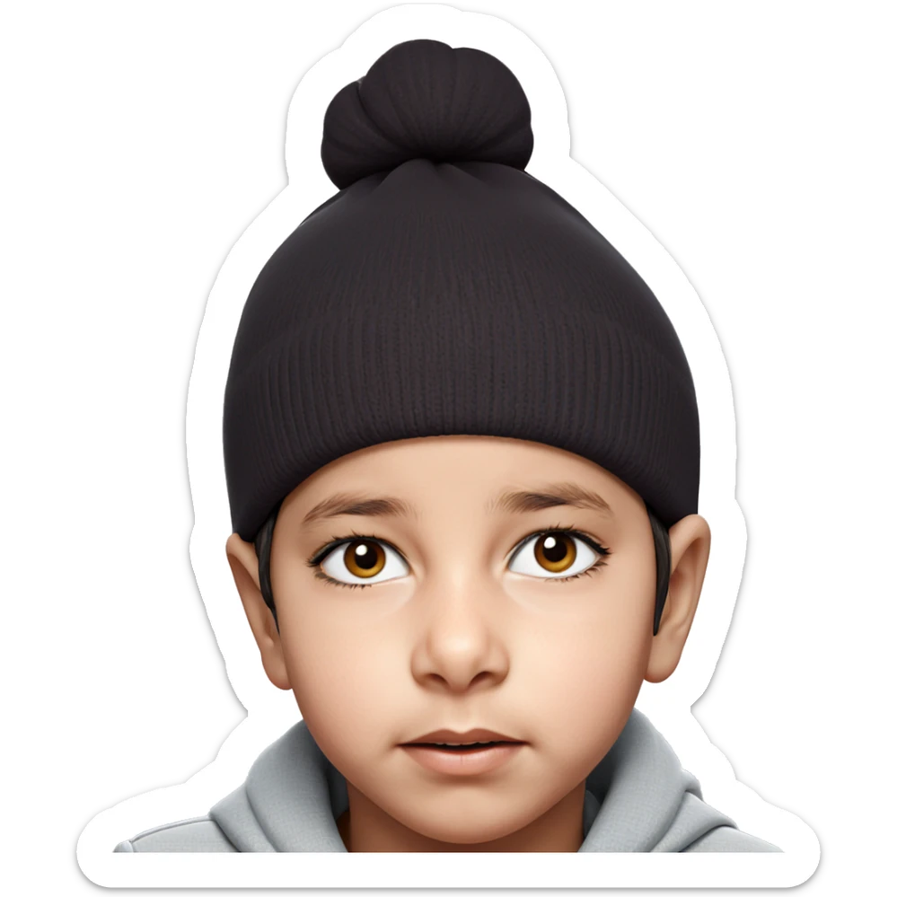 girl in beanie portrait sticker