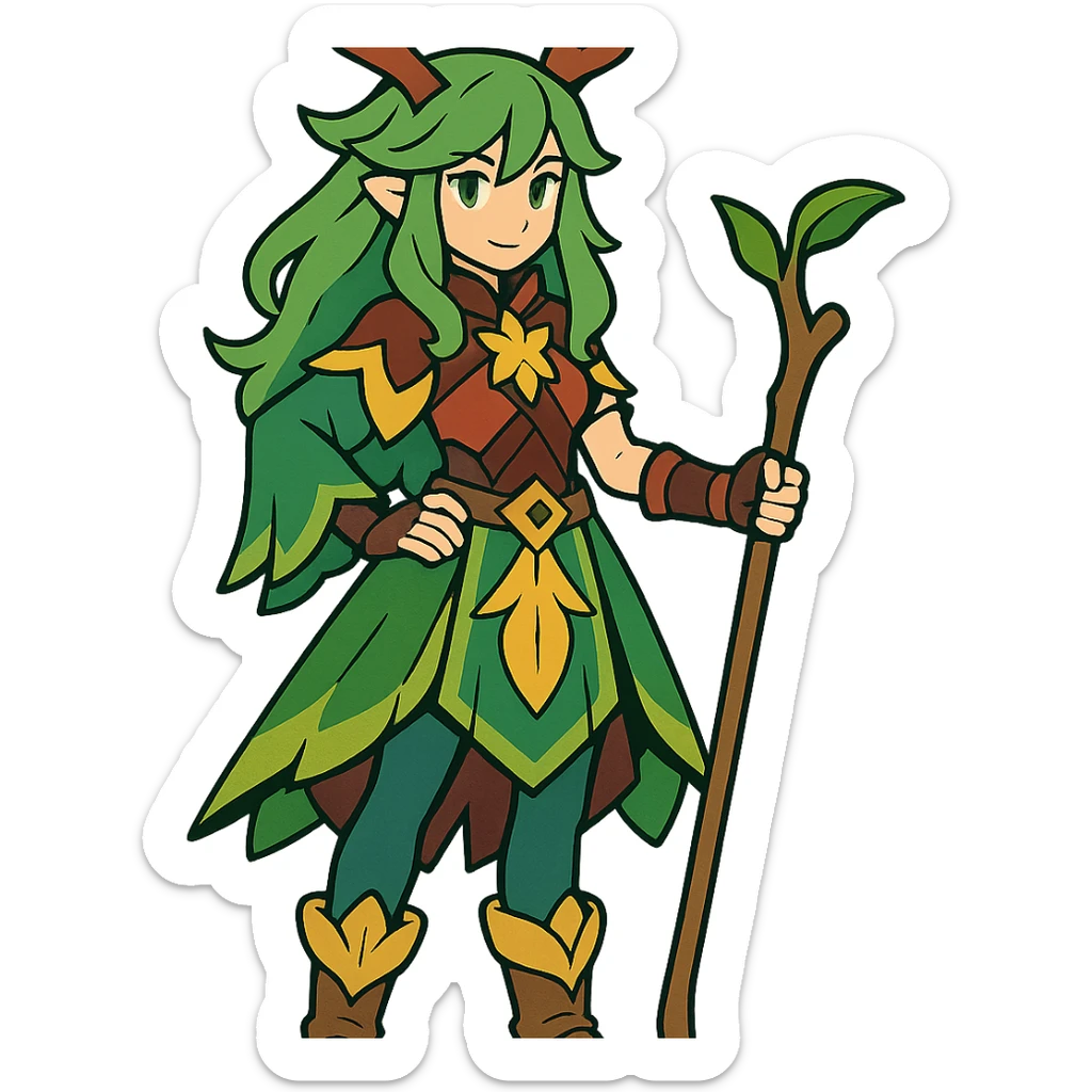 full body Varesa from Genshin Impact sticker