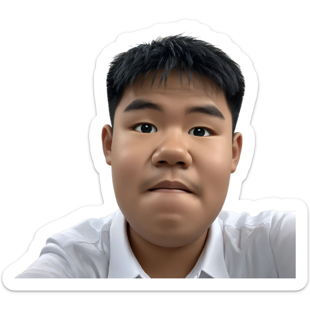 boy in white collared shirt sticker