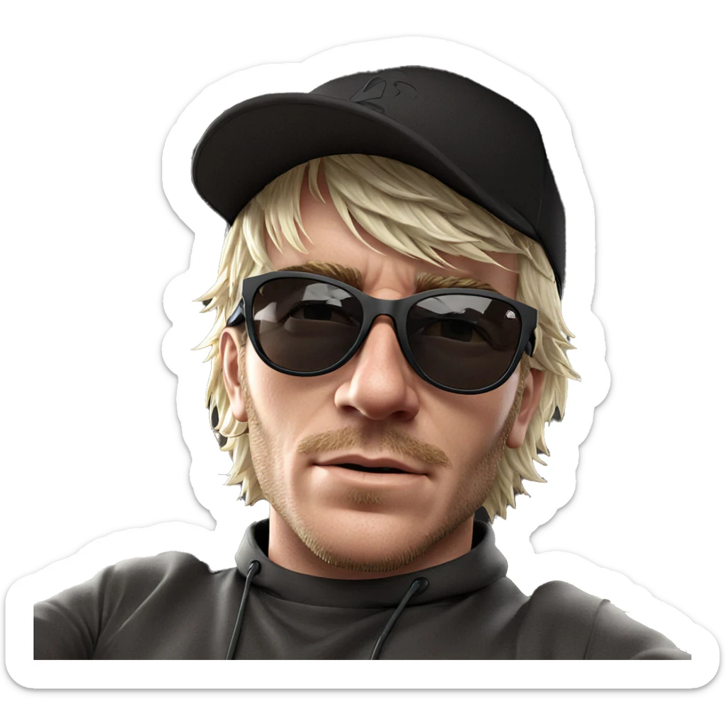 cool guy in sunglasses sticker