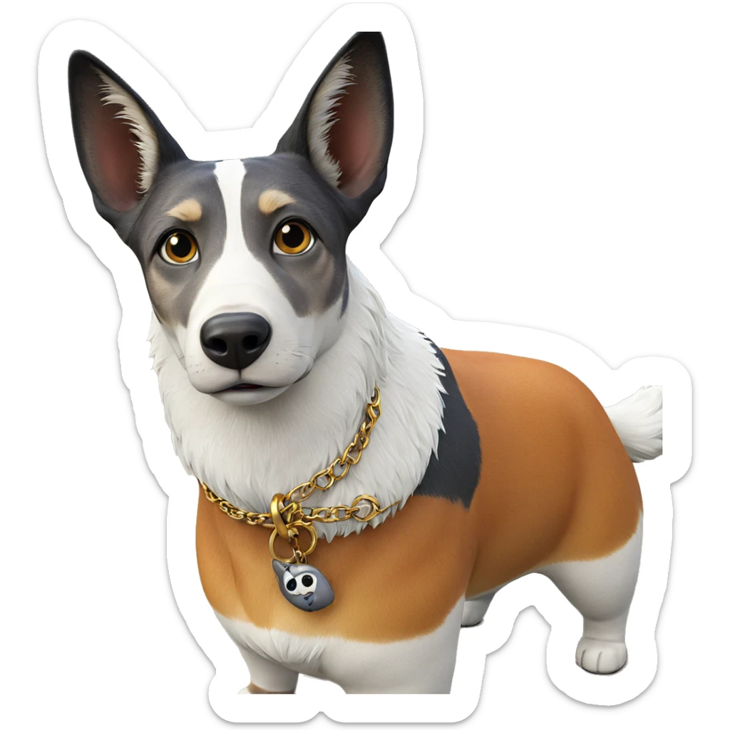 animal themed necklace design sticker