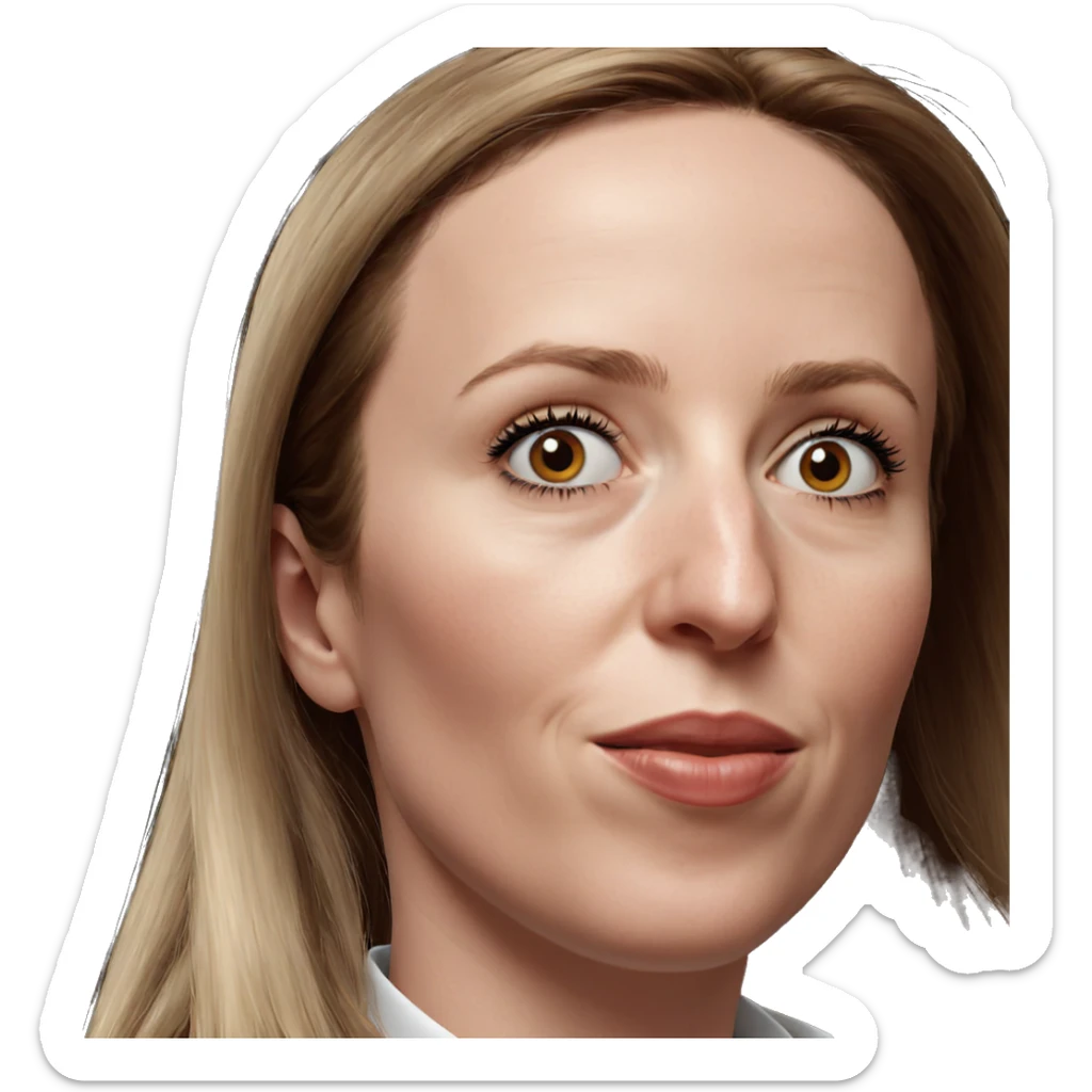 realistic portrait of girl sticker