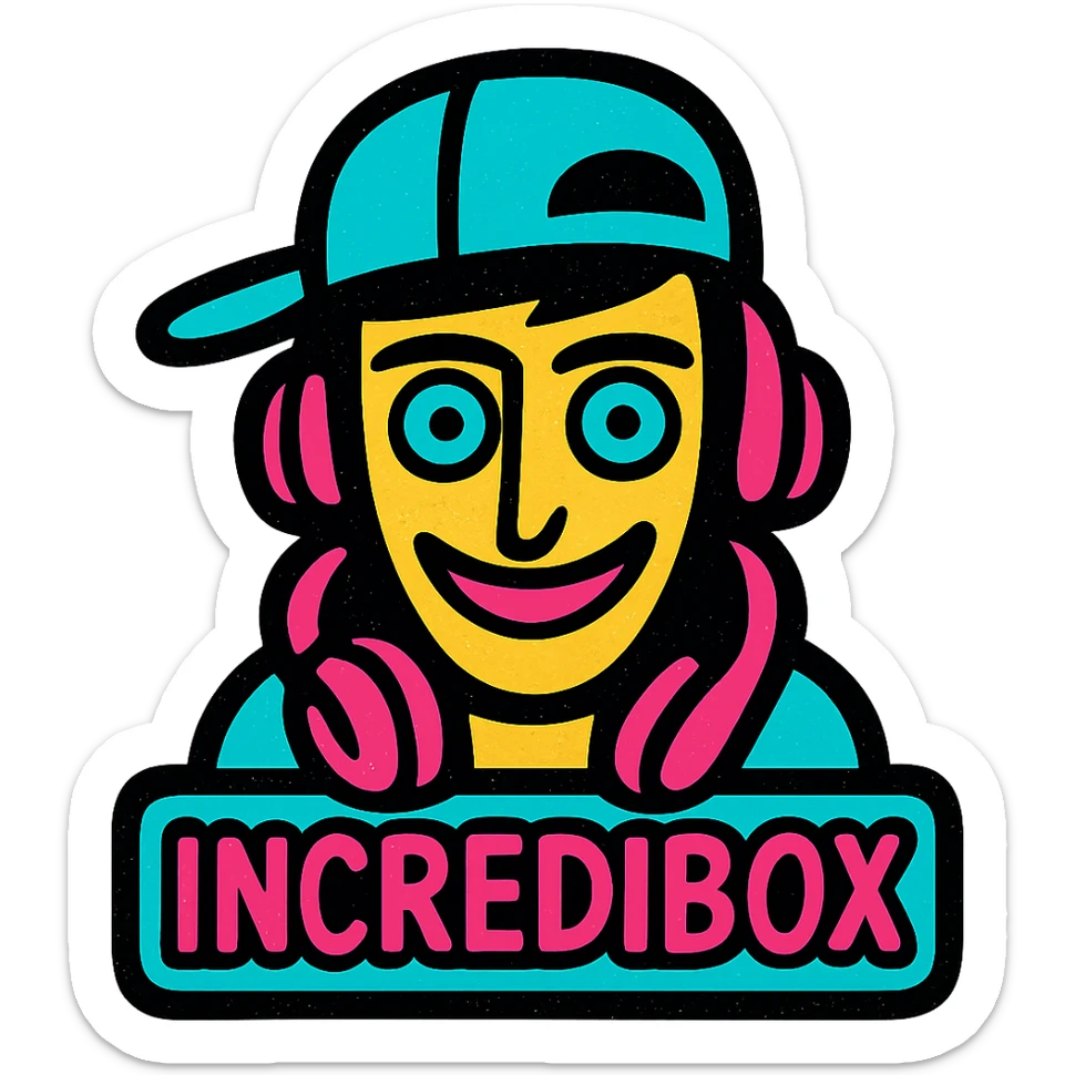 Incredibox in the style of an icon, colorful, vibrant, sprunki sticker