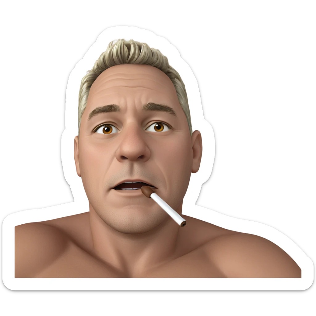 short haired boy portrait sticker