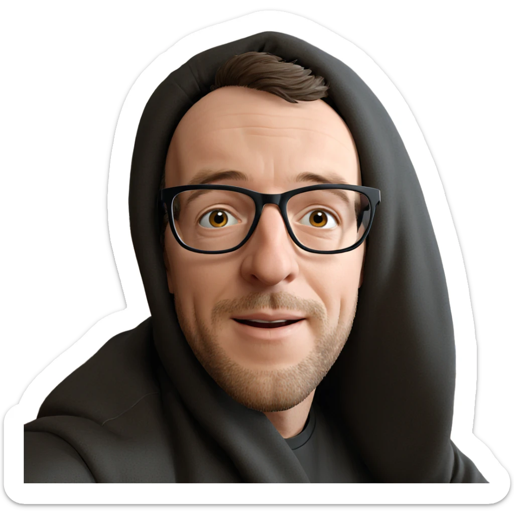 realistic portrait of a man sticker