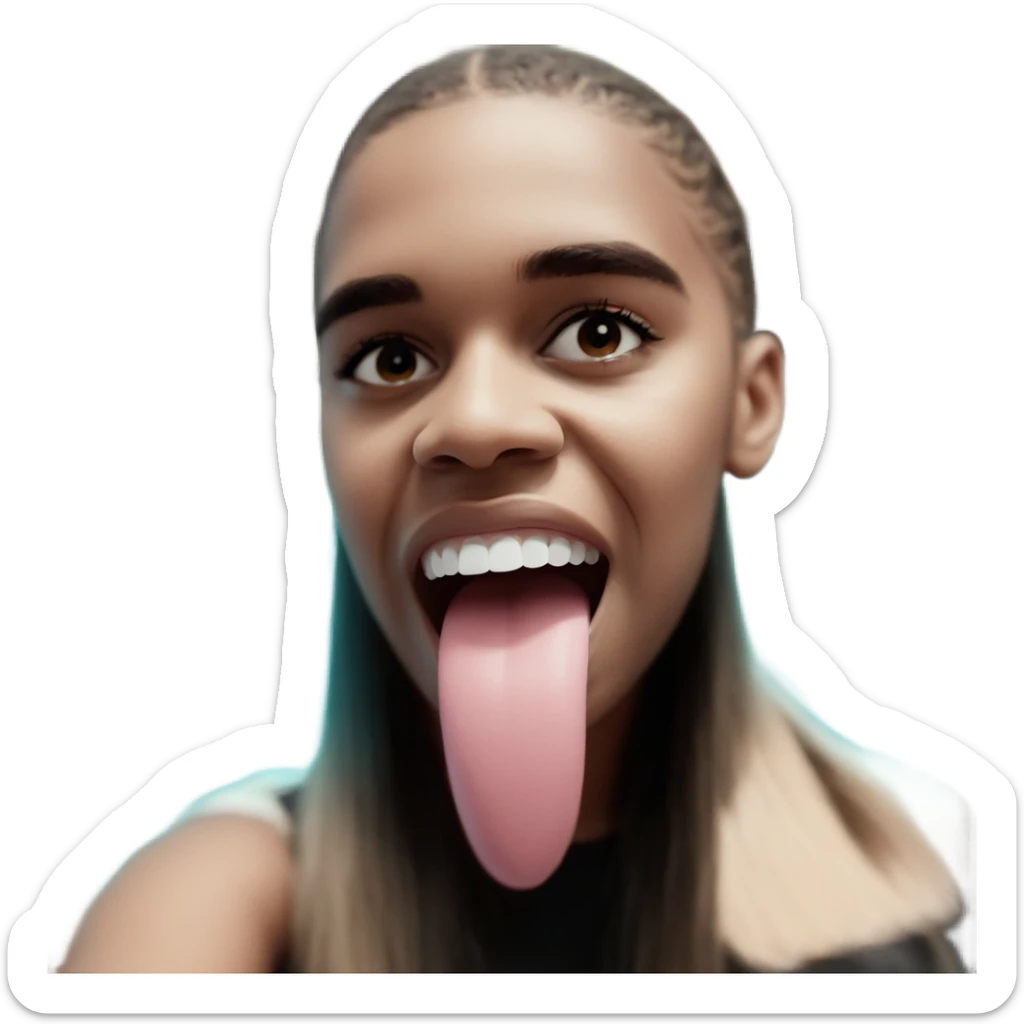 soft focus portrait of girl sticker