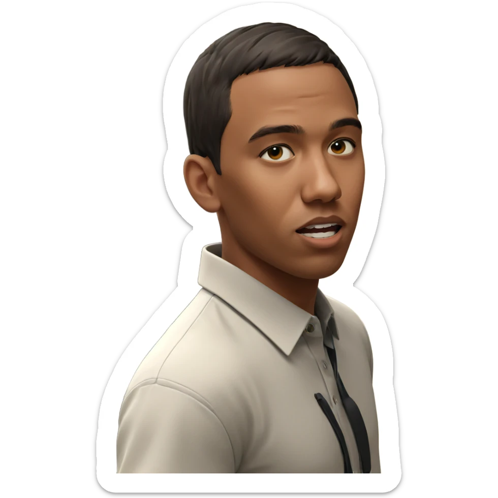 indoor meme with boy in shirt sticker