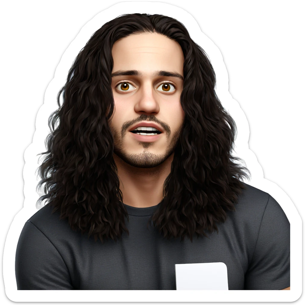 realistic portrait of a man sticker