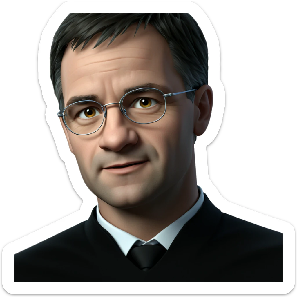 formal portrait of a guy sticker