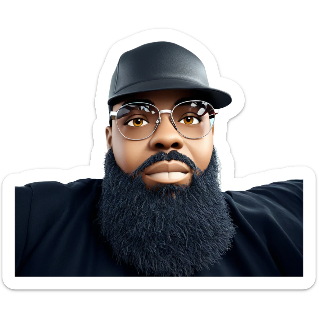 cosplaying boy with sunglasses sticker