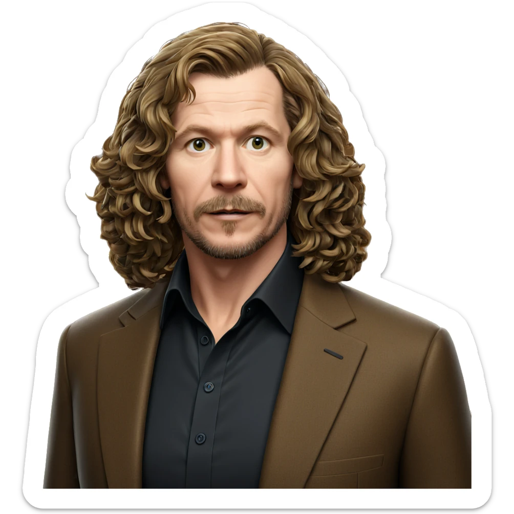 formal portrait of a man sticker