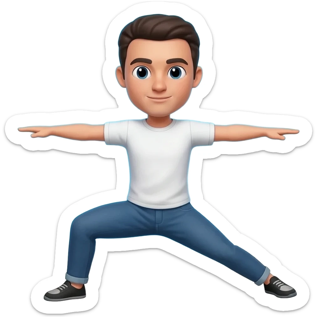 T pose anime style aura man sticker