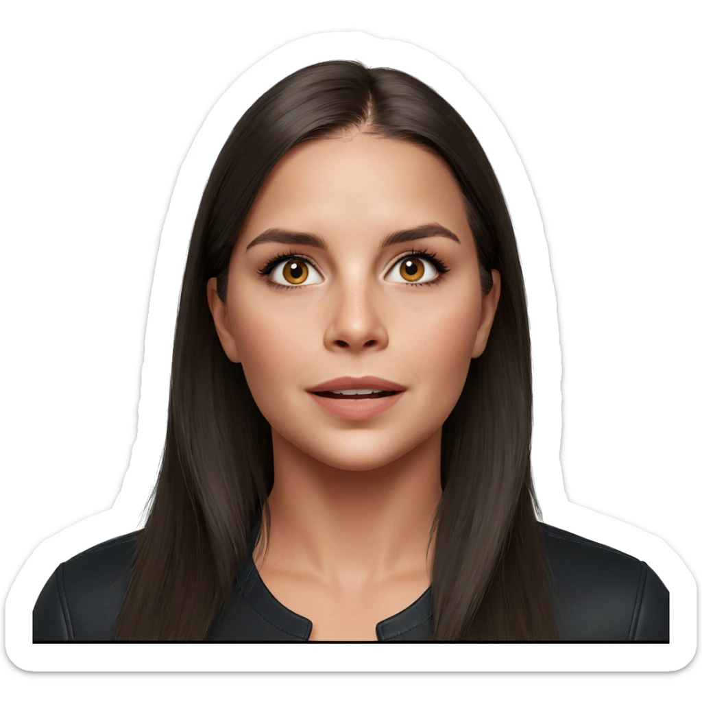 realistic portrait of girl sticker