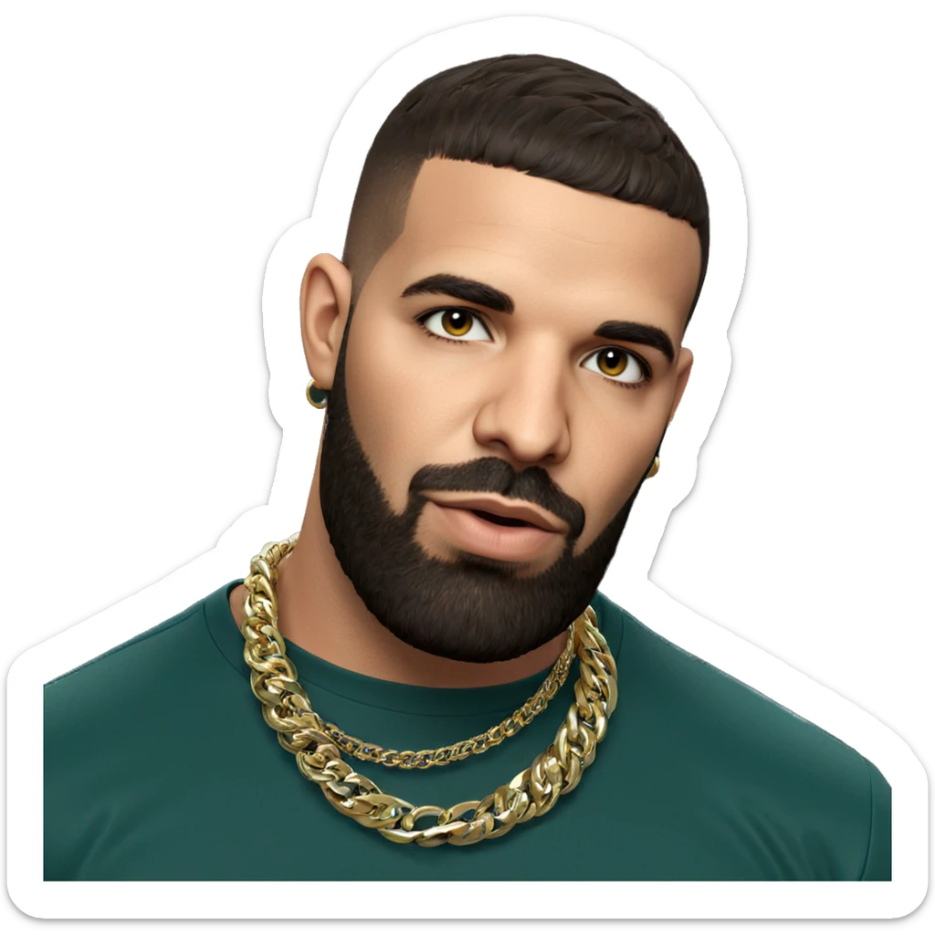 portrait of a stylish man sticker