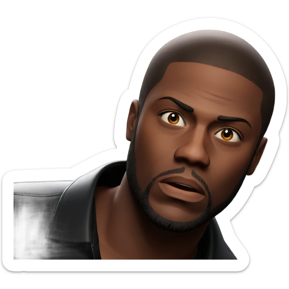 male portrait with beard sticker