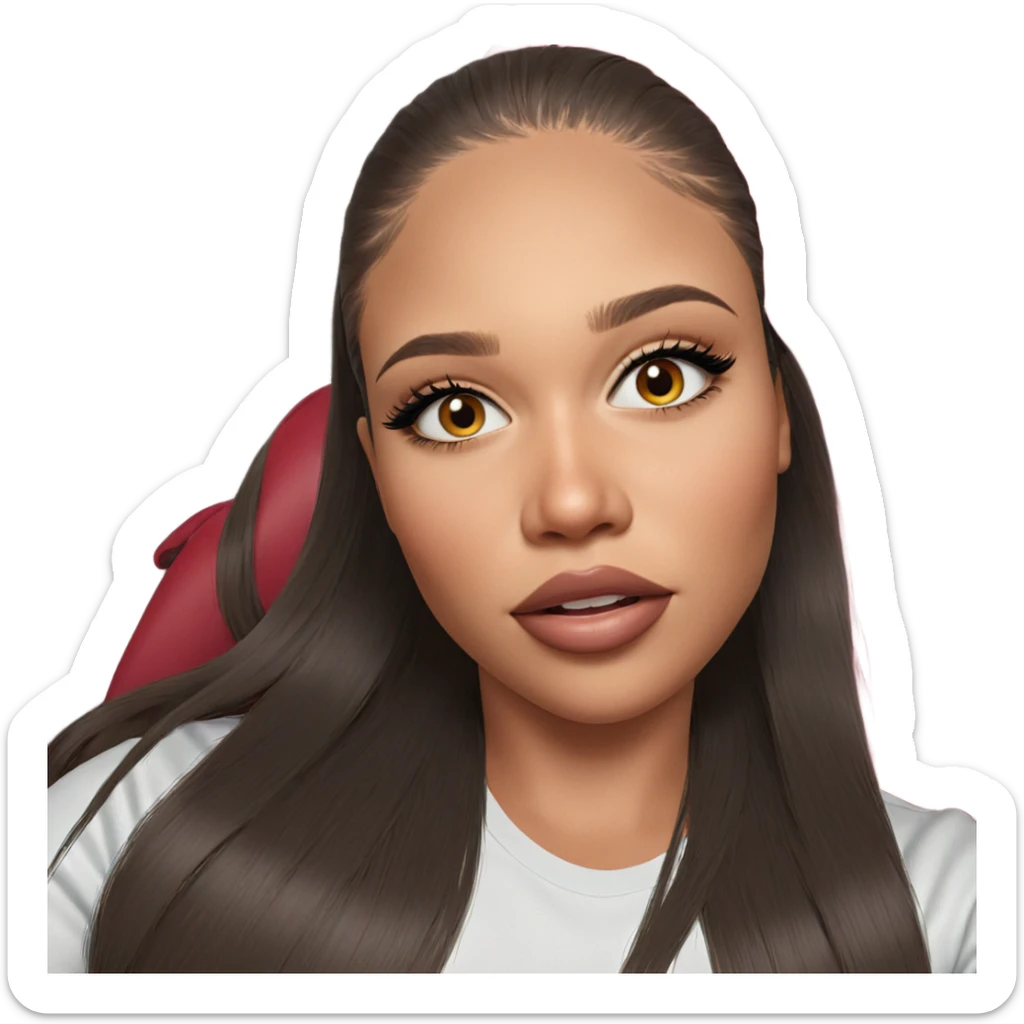 portrait of a girl sticker