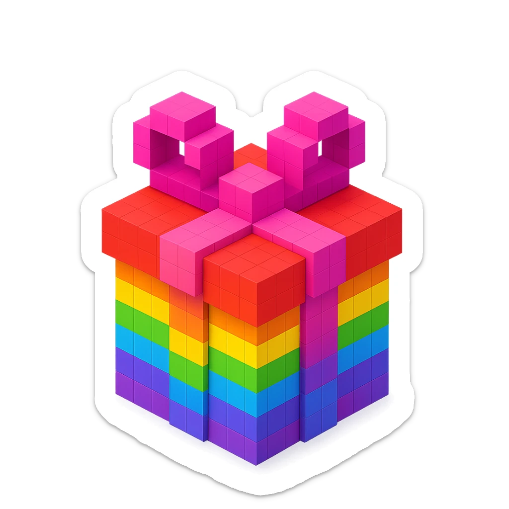 Rainbow gift sticker