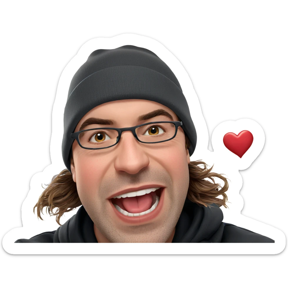 boy in beanie with heart sticker